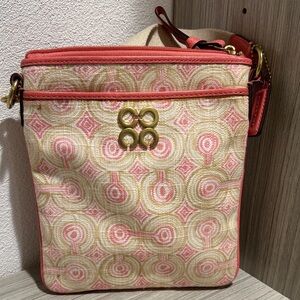 Stylish Pink and Cream Crossbody Bag